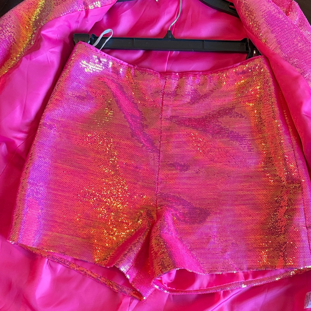 Vibrant Pink Sequin Blazer - Picture 3 of 3